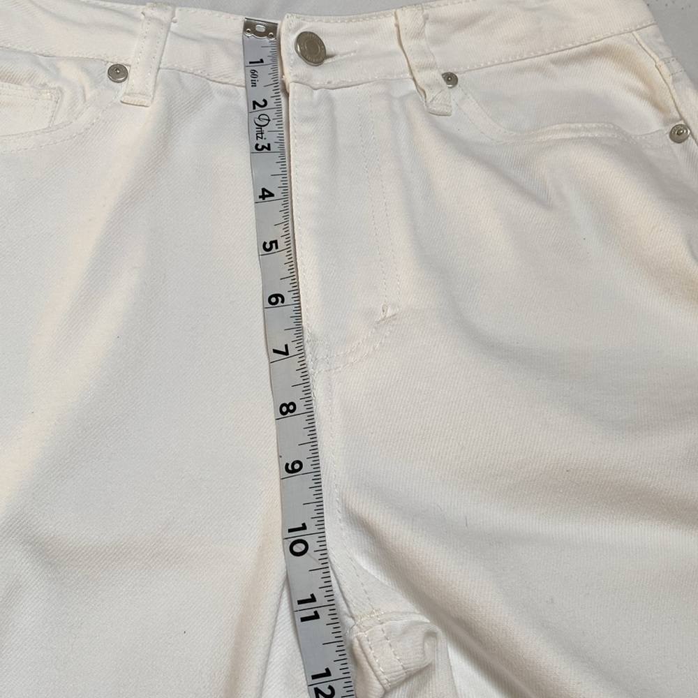 Habitual Women's Straight Frayed Wide Leg White Jeans Size 6 NWOT - Picture 5 of 14